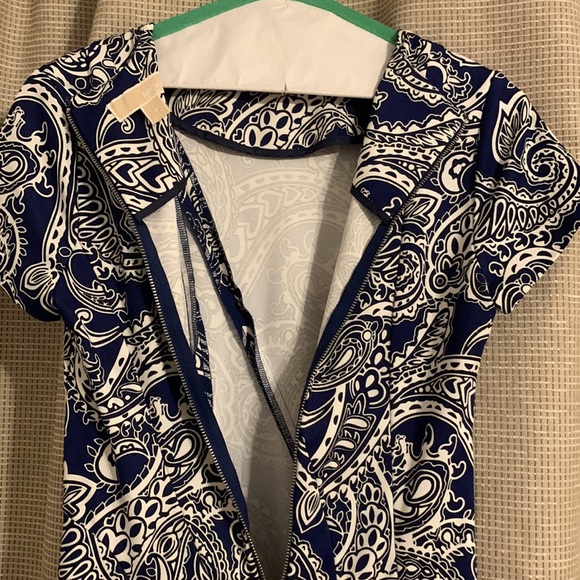 Michael Kors paisley blue flare dress - Picture 6 of 7